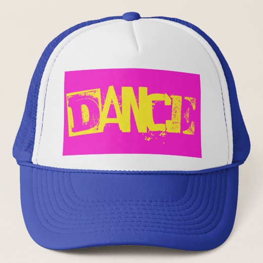 heet roze en geel DANCE type | Trucker Pet (Voorkant)