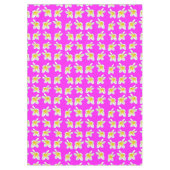Heet Roze en Geel Frangipani Patroon, Tafelkleed (Voorkant)