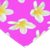 Heet Roze en Geel Frangipani Patroon, Tafelkleed (Gekanteld)