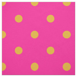Heet Roze en goudsbloem Sinaasappel Polka Dot Stof
