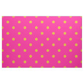 Heet Roze en goudsbloem Sinaasappel Polka Dot Stof (Fat Quarter)