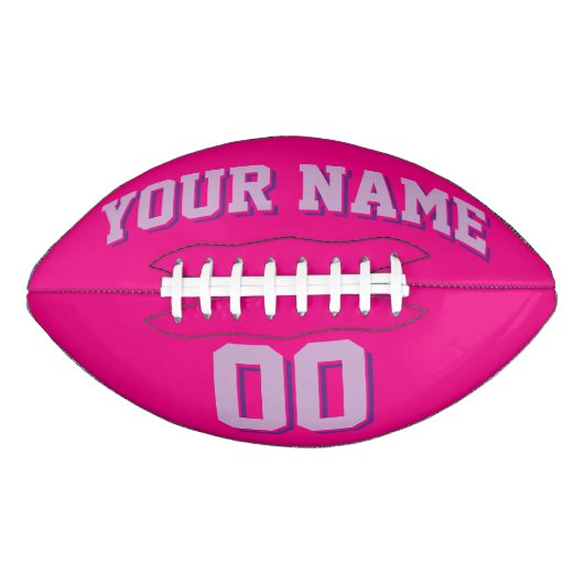 HEET ROZE EN LICHT PAARSE Custom Football (Voorkant)