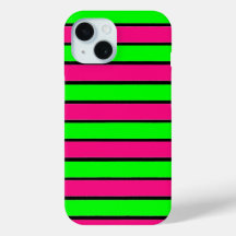 Heet Roze en Lime Groene Strepen