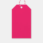 Heet Roze en Oranje Abstract Patroon met Logo Cadeaulabel (Achterkant)
