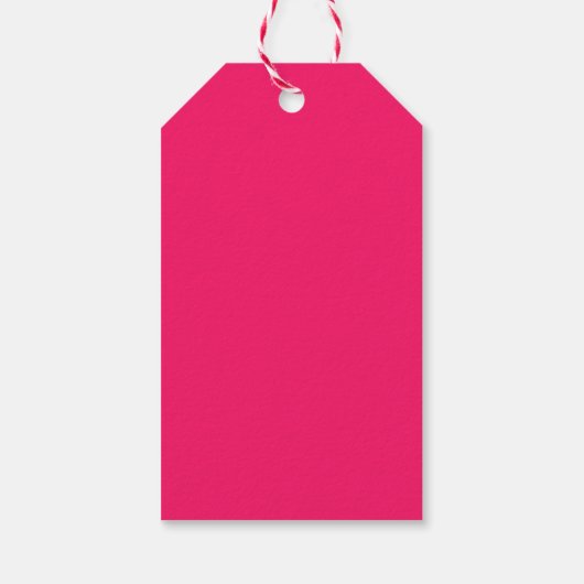 Heet Roze en Oranje Abstract Patroon met Logo Cadeaulabel (Achterkant)