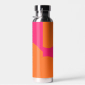 Heet Roze en Oranje Abstract Patroon met Logo Waterfles (Rechts)