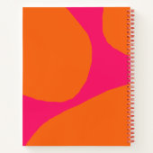 Heet Roze en Oranje Abstract Patroon met Naam Notitieboek (Achterkant)