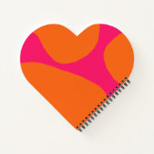 Heet Roze en Oranje Abstract Patroon met Om het ev Notitieboek (Achterkant)