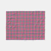 Heet Roze en Paarse geruite Pattern Fleece Deken (Voorkant (Horizontaal))