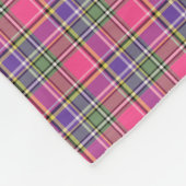 Heet Roze en Paarse  geruite Pattern Fleece Deken (Hoek)