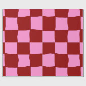Heet roze en rode speelse vette retro cadeaupapier (Vlak)