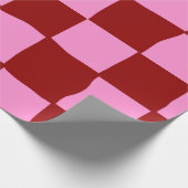 Heet roze en rode speelse vette retro cadeaupapier (Hoek)