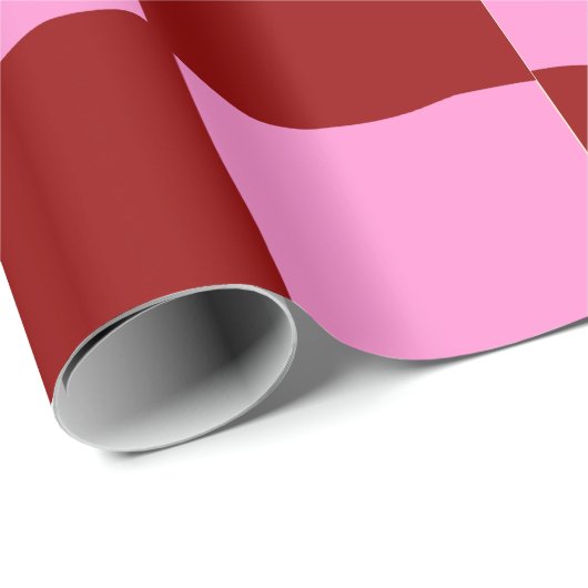 Heet roze en rode speelse vette retro cadeaupapier (Rol Hoek)