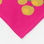 Heet Roze en Sinaasappel Bloementuin Abstract Fleece Deken (Hoek)