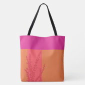 Heet roze en Sinaasappel groen bladeren gepersonal Tote Bag (Achterkant)