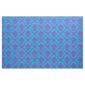 Heet roze en turquoise bloemen damasks stof (Yard (91,4 cm))
