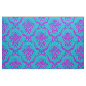 Heet roze en turquoise bloemen damasks stof (Fat Quarter)