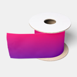 Heet roze en violette paarse ombre satijnen lint