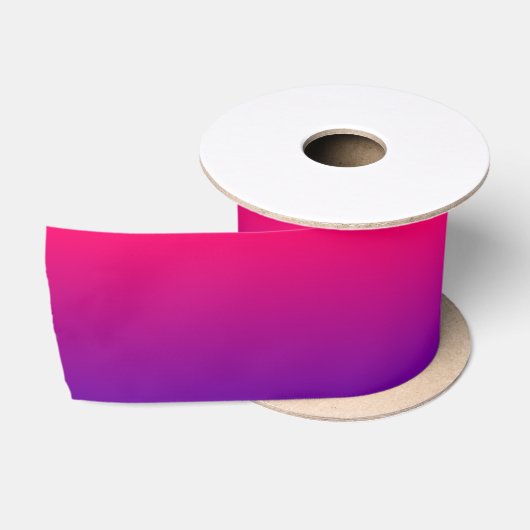 Heet roze en violette paarse ombre satijnen lint (Spoel)
