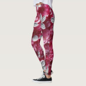 Heet Roze en Wit Bloemen Leggings: Bold Elegance Leggings (Links)