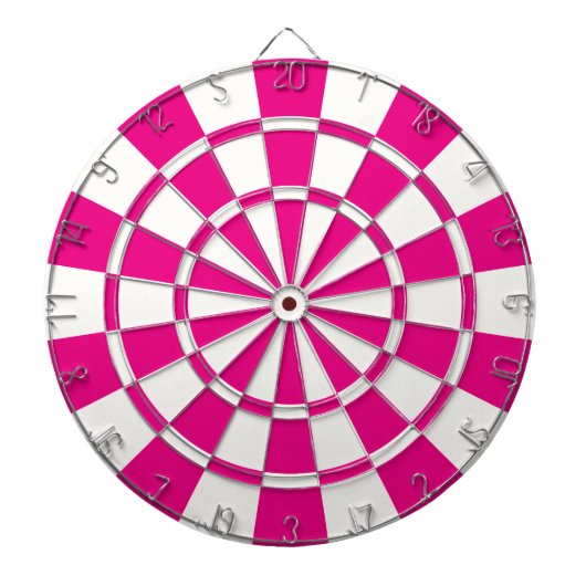 Heet Roze En Wit Dartbord (Voorkant)