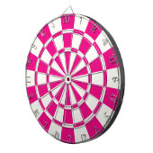 Heet Roze En Wit Dartbord (Voorkant Rechts)