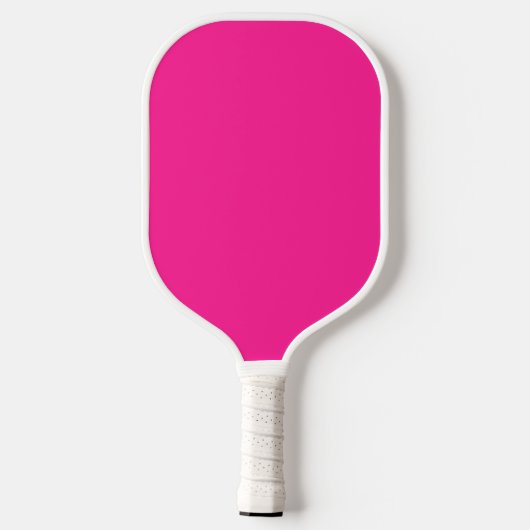 Heet Roze en Wit Meisje Kalligrafie Script Pickleball Paddle (Achterkant)