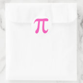 Heet roze en wit pi symbool stickers (Tas)