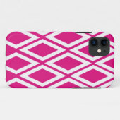 Heet roze en witte diamanten Case-Mate iPhone case (Achterkant (horizontaal))