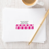 Heet roze en witte diamanten etiket (Insitu)