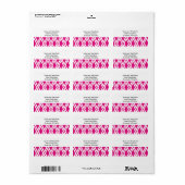 Heet roze en witte diamanten etiket (Full Sheet)