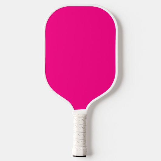 Heet roze en witte gekrulde script pickleball paddle (Achterkant)