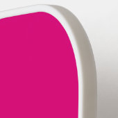 Heet roze en witte moderne penseellettertype pickleball paddle (Links Detail)