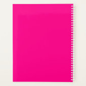 Heet roze en witte naam voor lerares planner (Achterkant)