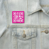 Heet Roze en Witte QR Code Naamplaatje (In situ)