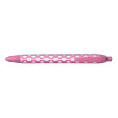 Heet Roze en Witte Stippen Zwarte Inkt Pen (Achterkant)