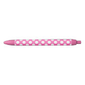 Heet Roze en Witte Stippen Zwarte Inkt Pen (Voorkant)