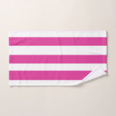 Heet Roze en Witte Strepen Bad Handdoek (Handdoek)