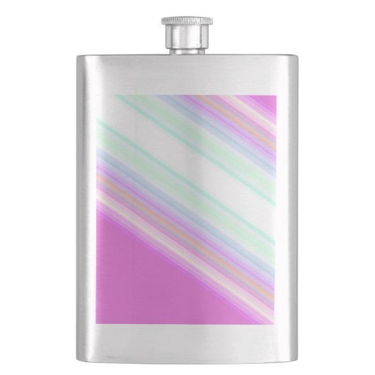 Heet Roze en Witte Strepen Flacon (Voorkant)