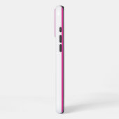 Heet Roze en Witte Strepen iPhone Hoesje (Linkerkant)