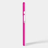 Heet roze en witte verticale strepen minimalistisc Case-Mate iPhone case (Achterkant / Links)