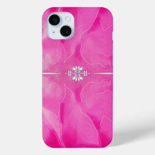 Heet Roze en Zilver iPhone 15 Mini Hoesje