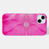 Heet Roze en Zilver Case-Mate iPhone Case (Achterkant (horizontaal))