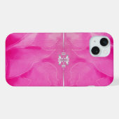 Heet Roze en Zilver iPhone Hoesje (Achterkant horizontaal)