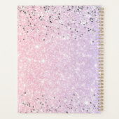 Heet Roze en Zilveren Glitter Gepersonaliseerd 202 Planner (Achterkant)