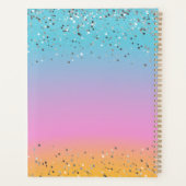 Heet Roze en Zilveren Glitter Gepersonaliseerd 202 Planner (Achterkant)