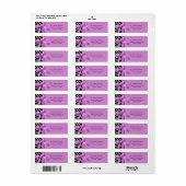 Heet roze en zilveren Zebra streep met zilveren ed Etiket (Full Sheet)
