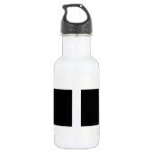 Heet Roze en Zwart 50 & Fabulous Verjaardagscadeau Waterfles (Achterkant)