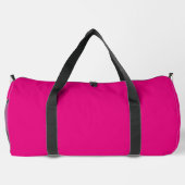 Heet Roze en Zwart Drie Lettermonogram Plunjezak (Achterkant)