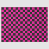 Heet roze en zwart geruit drukwerk  tissuepapier (Voorkant)
